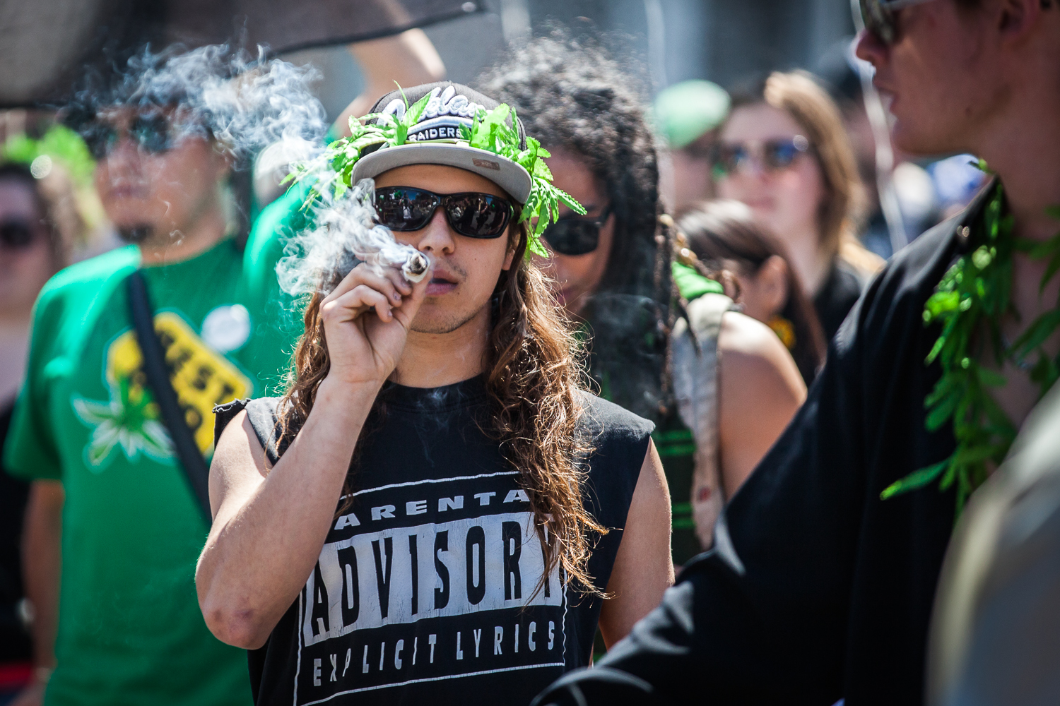Il s'en fumait du bon samedi, à la Marche mondiale pour la marijuana