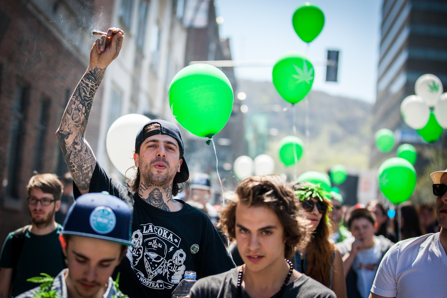 Il s'en fumait du bon samedi, à la Marche mondiale pour la marijuana