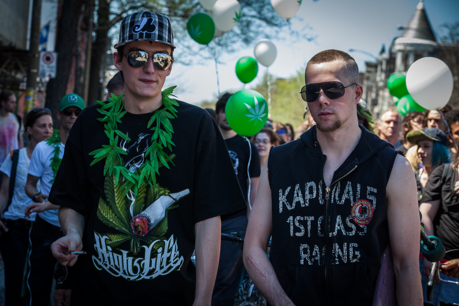 Il s'en fumait du bon samedi, à la Marche mondiale pour la marijuana