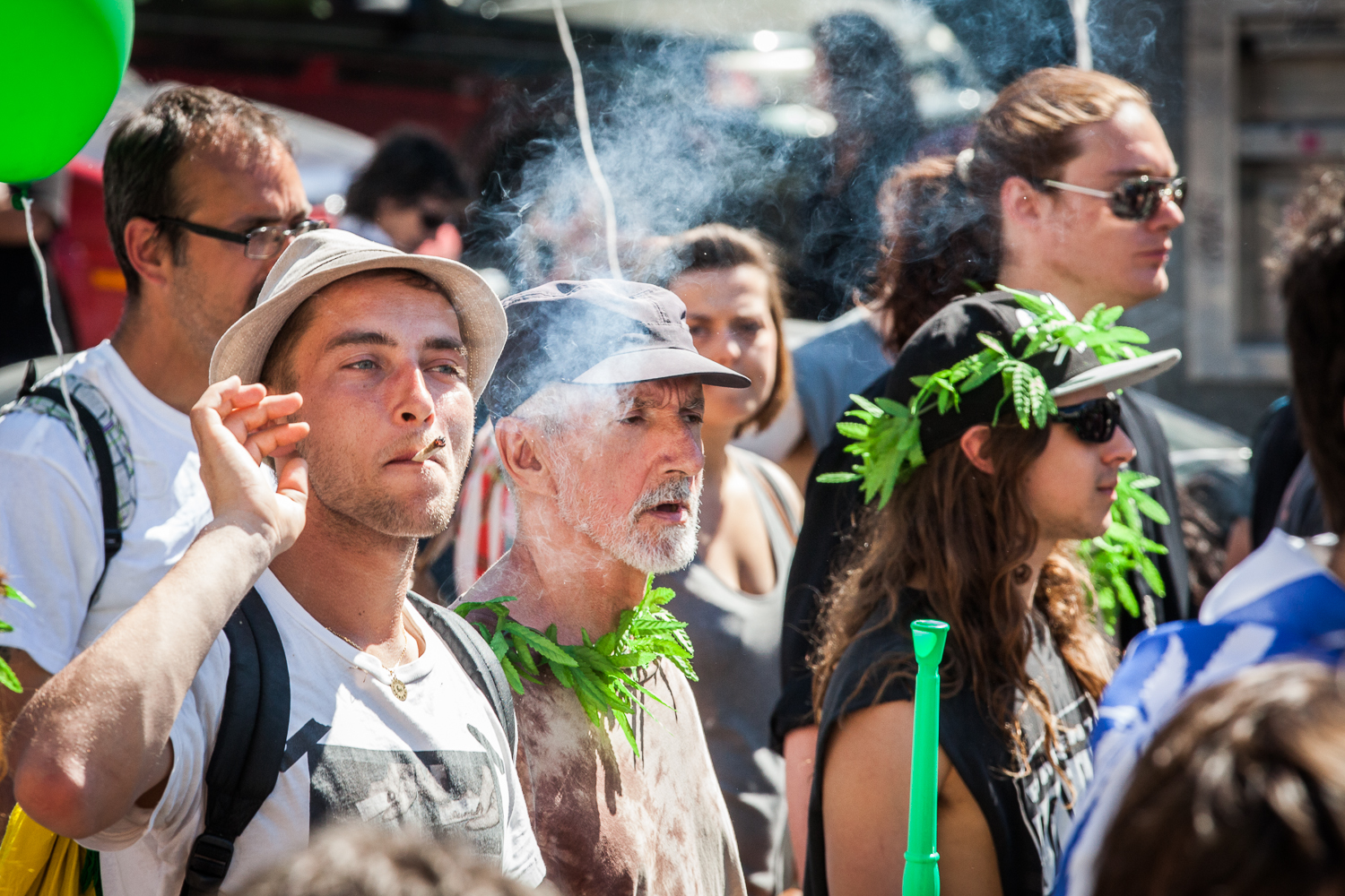 Il s'en fumait du bon samedi, à la Marche mondiale pour la marijuana
