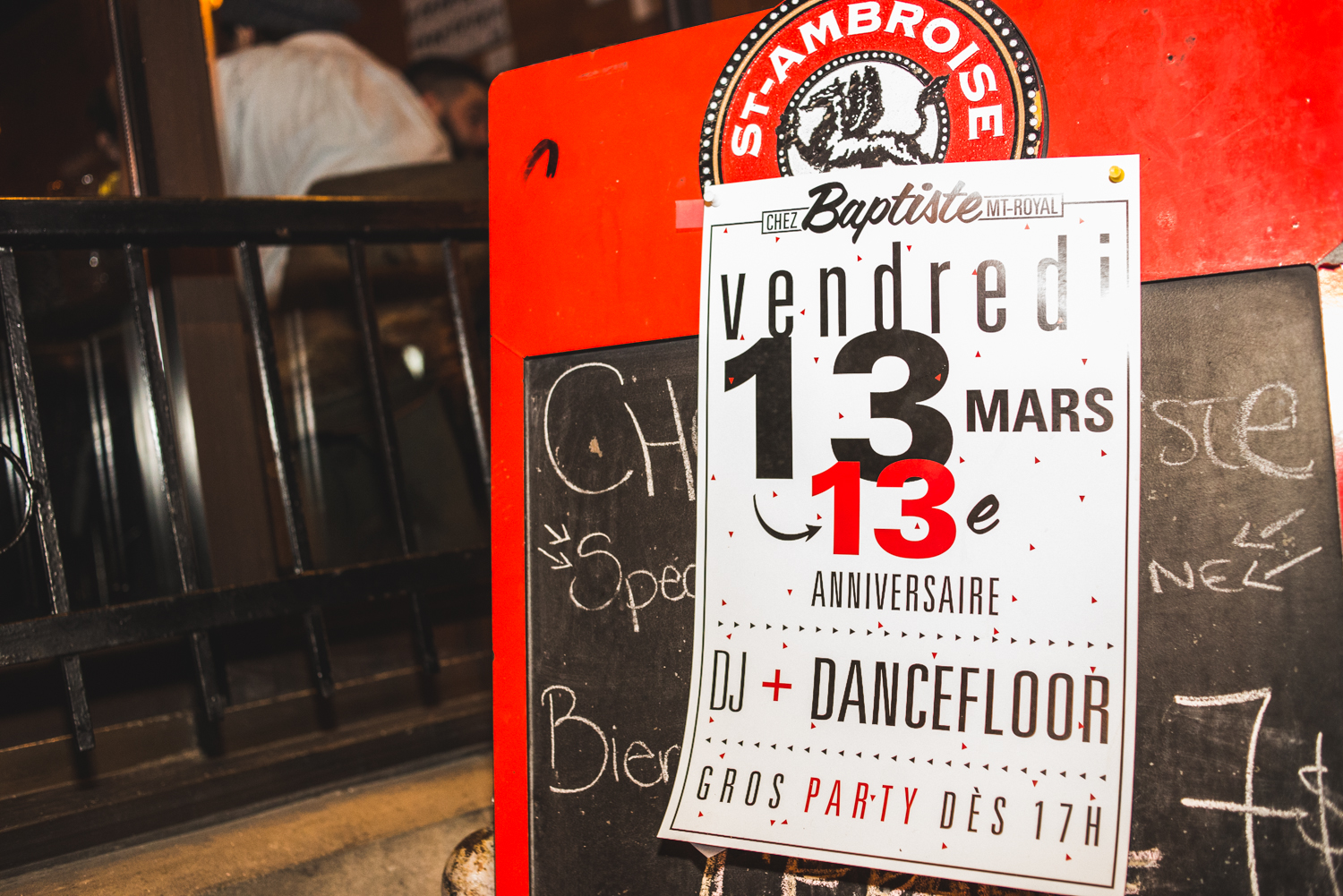 Chez Baptiste n'est pas superstitieux et fête son 13e anniversaire le vendredi 13!
