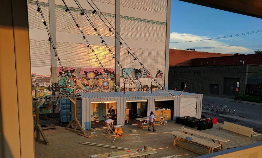 Voici à quoi ressemble le tout nouvel espace de travail en plein air dans le Mile-End