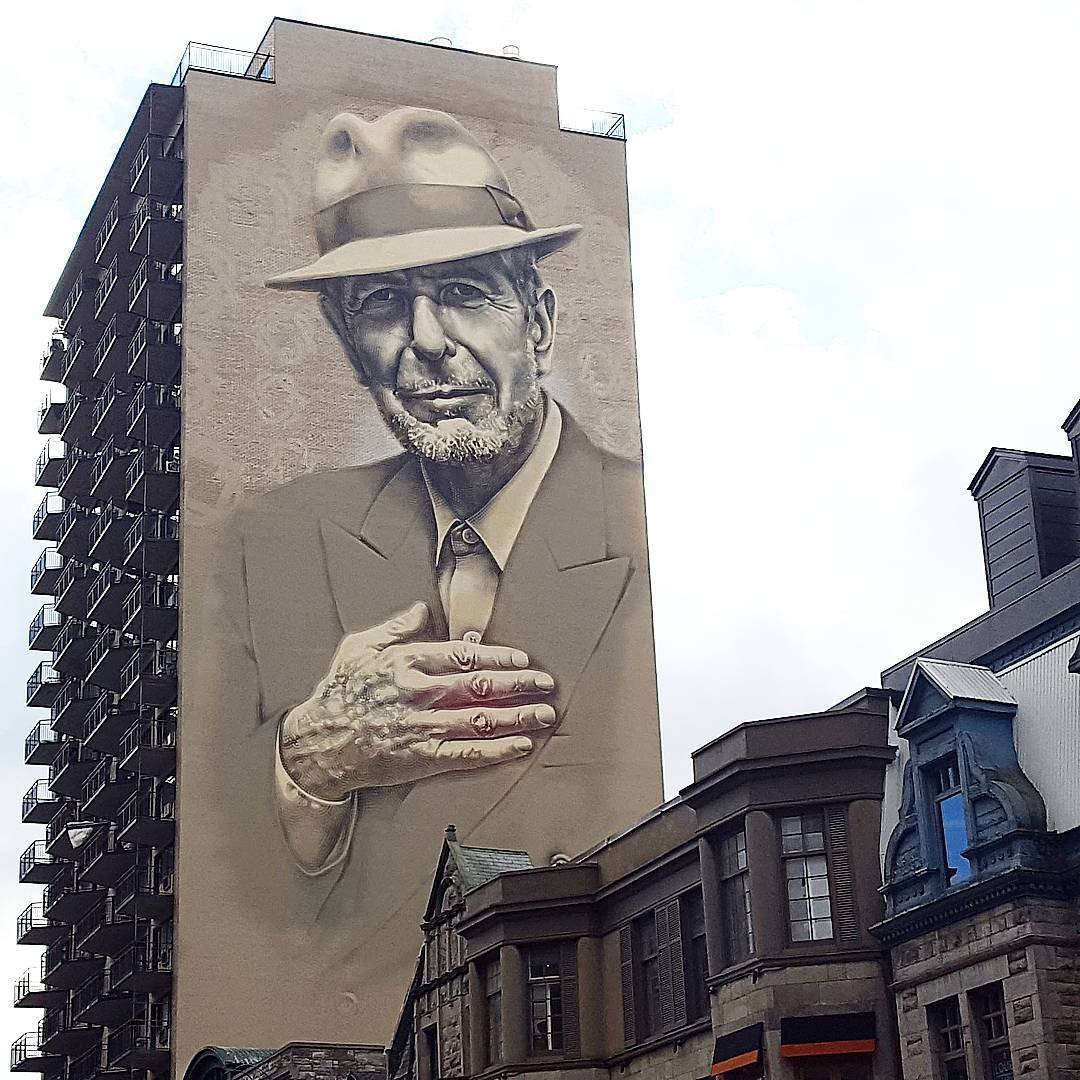 15 photos de la nouvelle murale en l'honneur de Leonard Cohen au centre