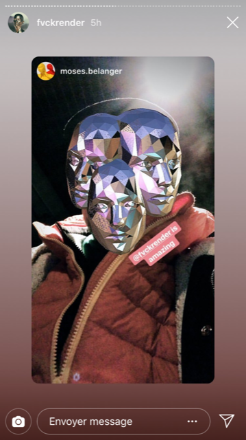 L'artiste montréalais FvckRender a créé un filtre pour instagram et on capote!
