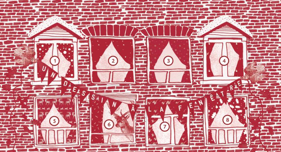 Un dessin à la fenêtre : l'esprit de Noël s'empare du Mile-End grâce à un parcours à faire dans le quartier