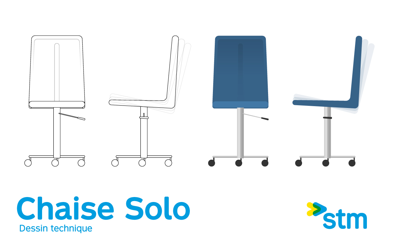 Des chaises de bureau faites à partir de bancs de métro?