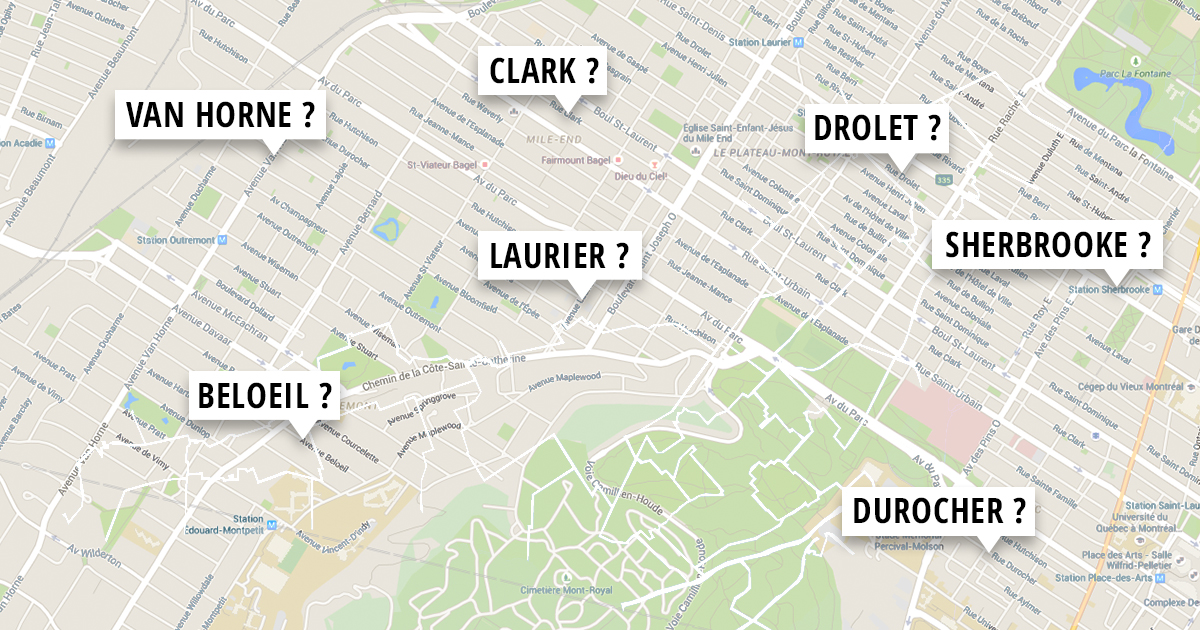 Une carte interactive qui t&rsquo;informe sur l&rsquo;origine du nom des rues montréalaises