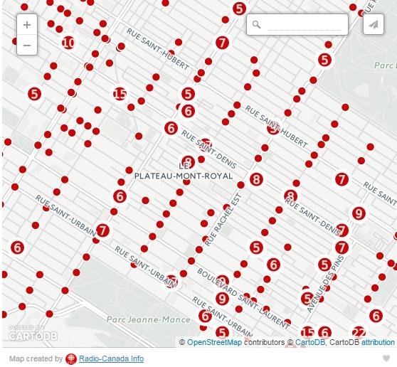 Une carte t&#039;indique combien d&#039;entrées par effraction il y a eu sur ta rue en 2015