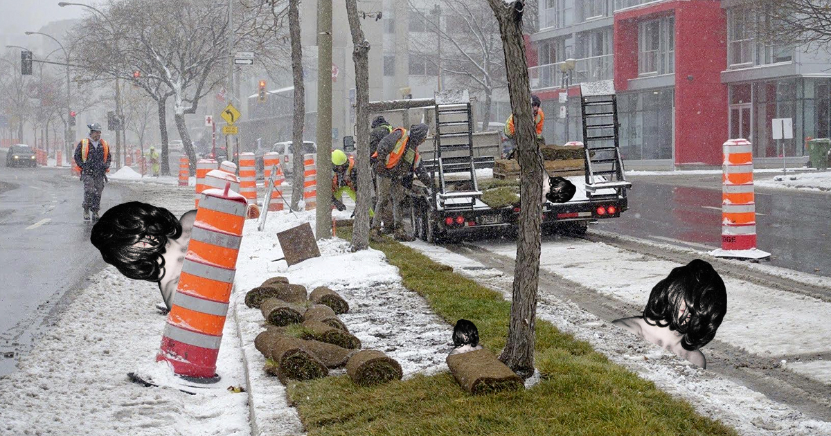 Le Détesteur: « ç'a pas d'allure d'installer du gazon sur la neige! »