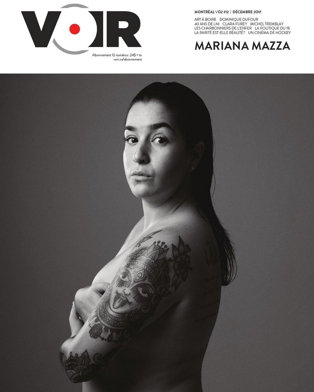 Mariana Mazza pose nue pour le cover du magazine VOIR - Nightlife