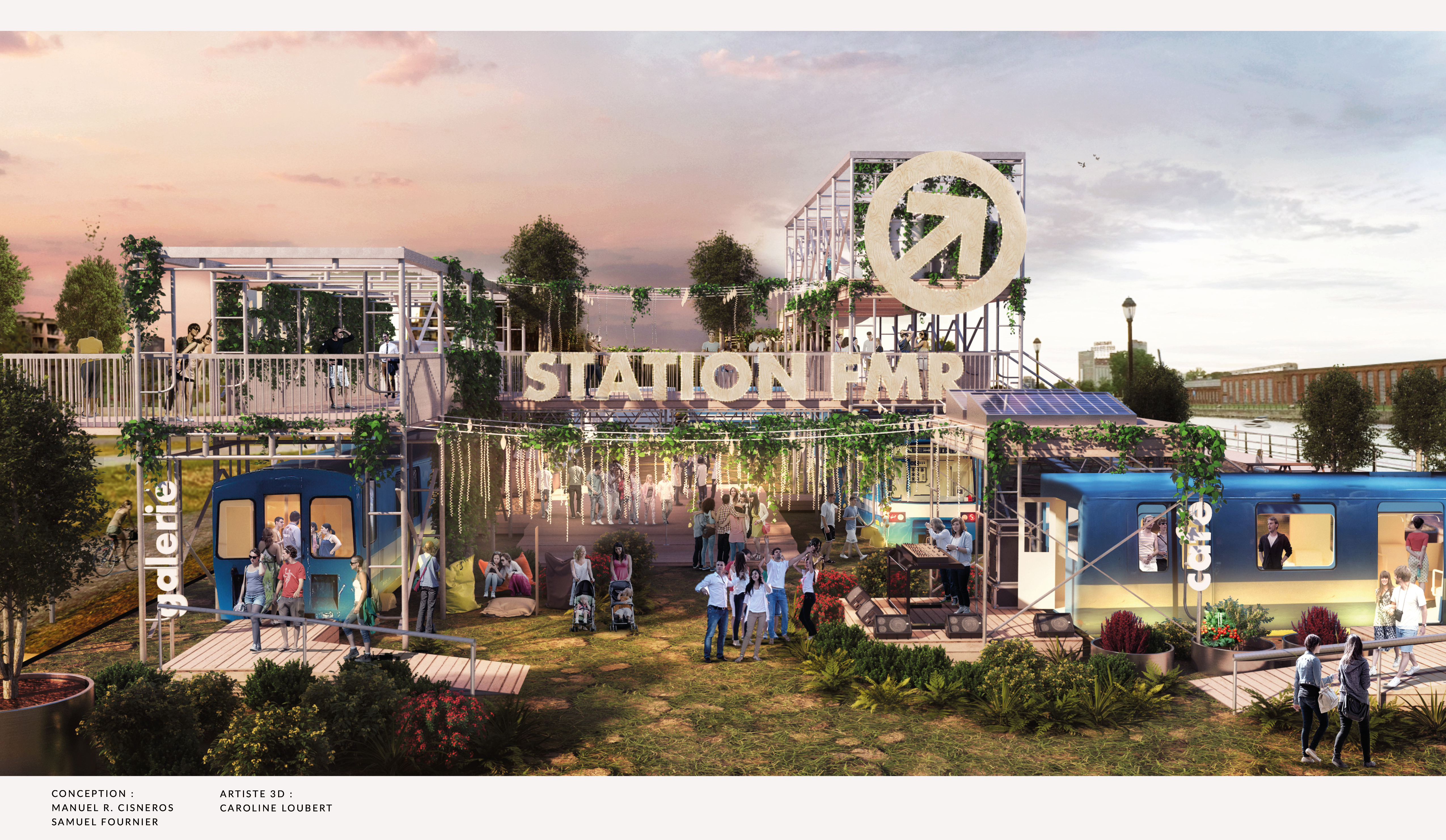 Une place publique éphémère faite à partir de vieux wagons de métro sera aménagée à Montréal