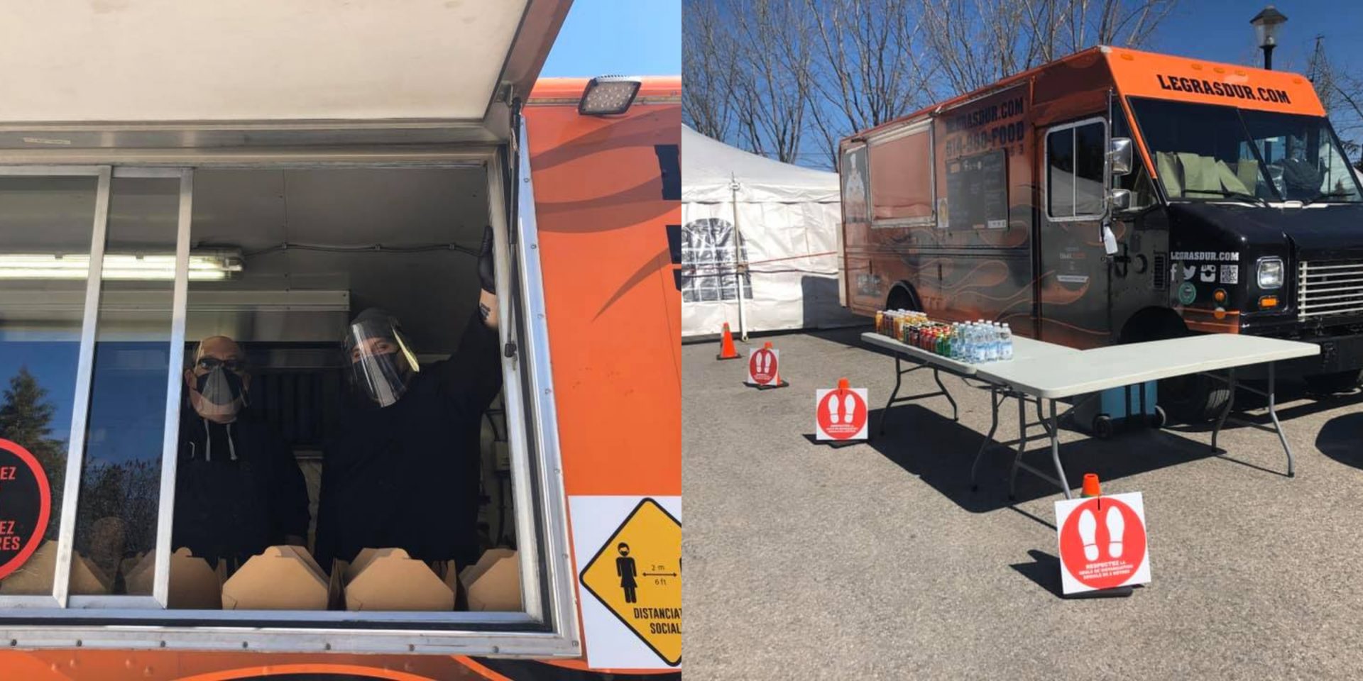Le foodtruck du Gras Dur est prêt à servir avec les normes de distanciation sociales
