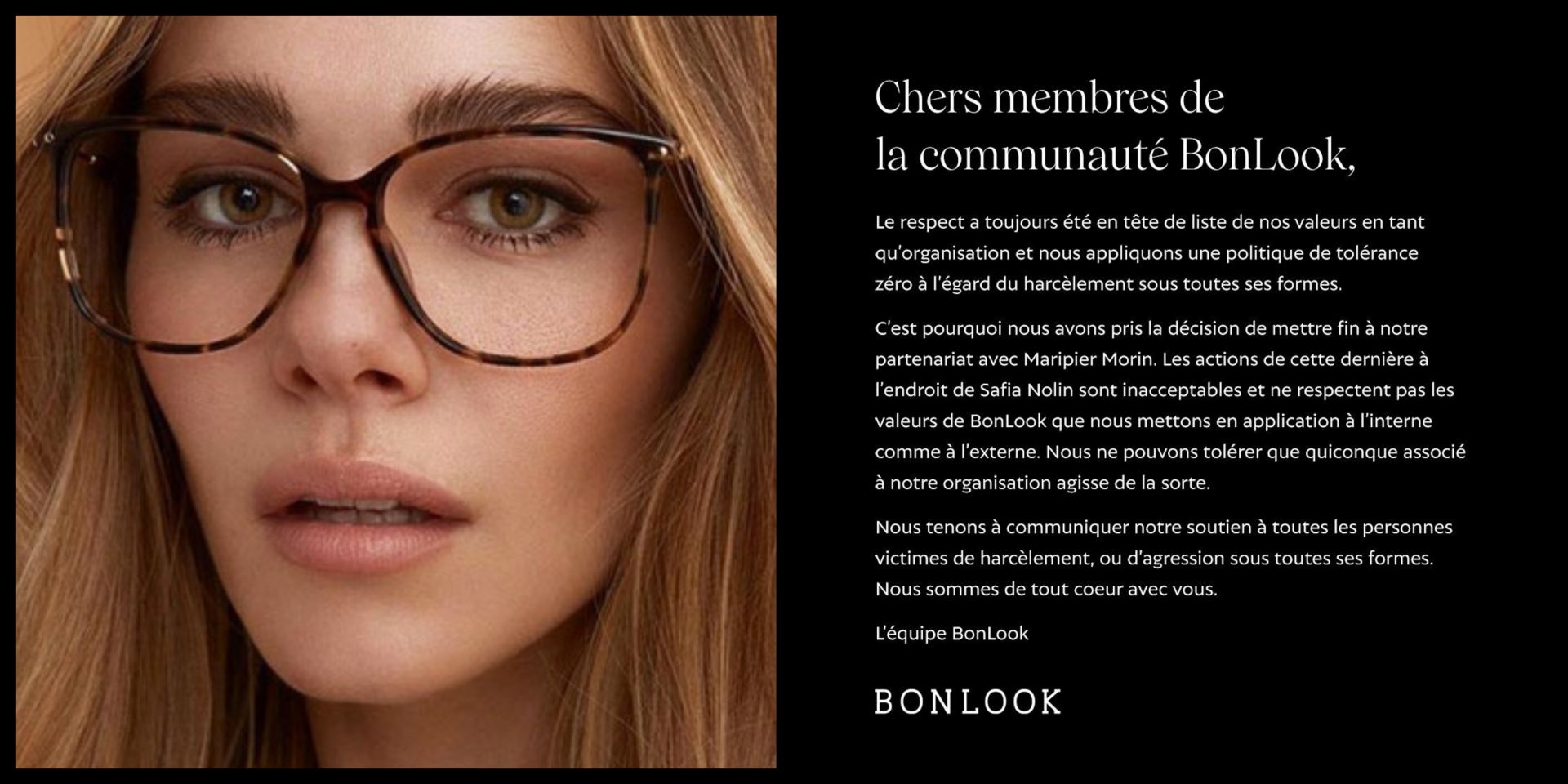 BonLook coupe les ponts avec Maripier Morin