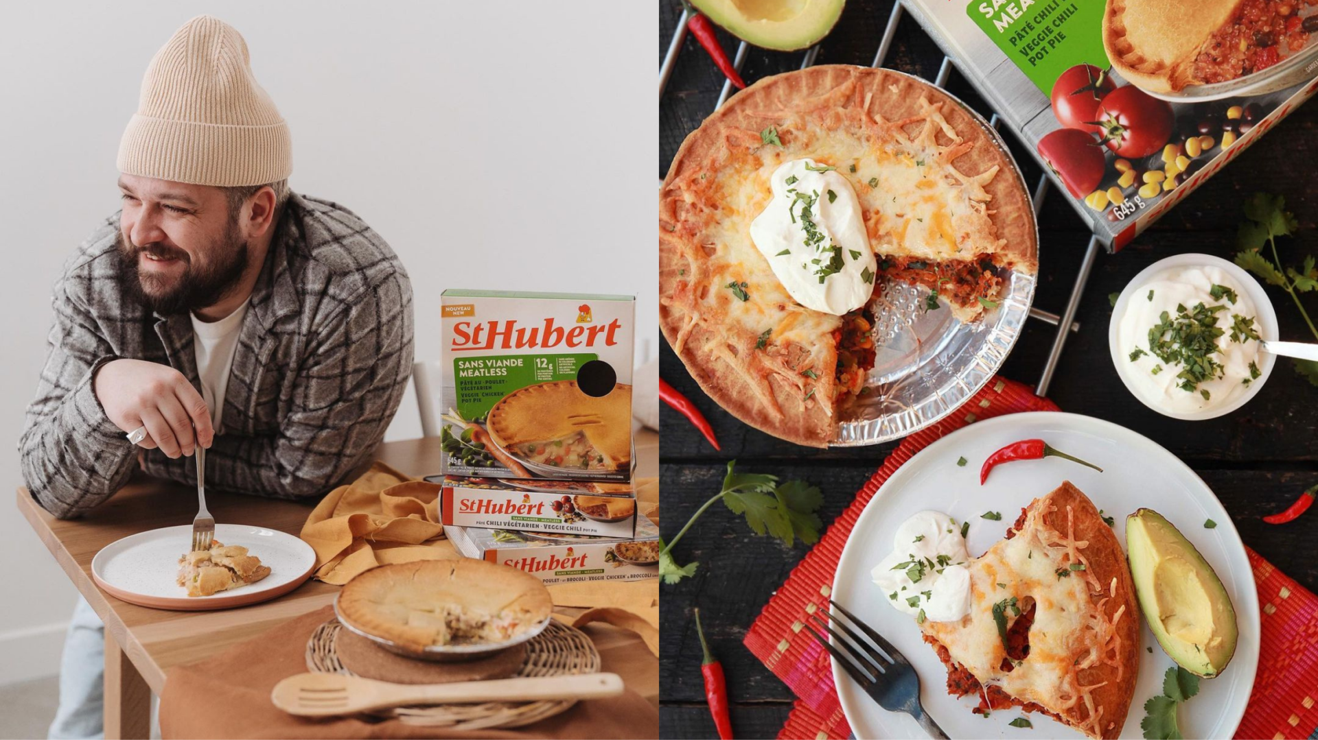 St-Hubert offre ses nouveaux produits végétariens dans les épiceries du Québec!