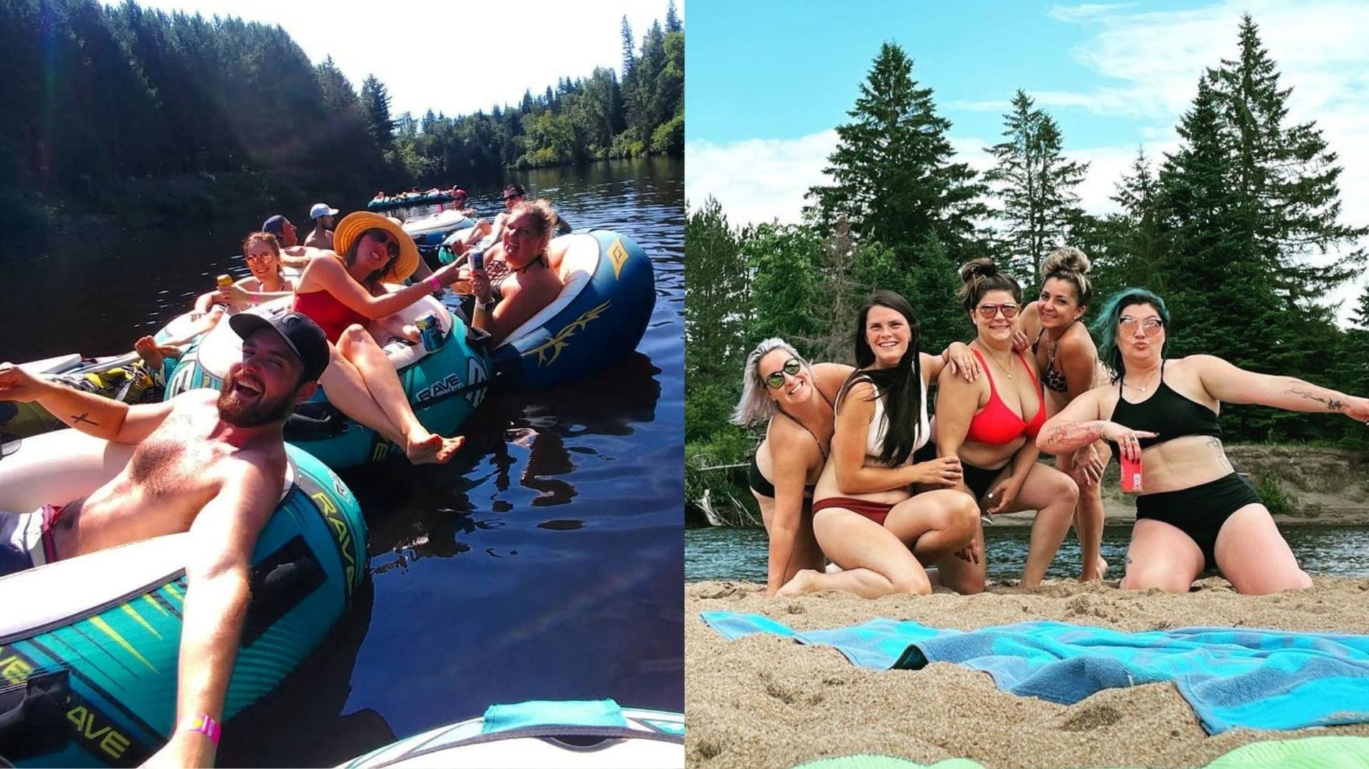 Ce camping propose une descente sur tubes sur la rivière Rouge dans les Laurentides et c&rsquo;est la parfaite activité estivale entre amis!