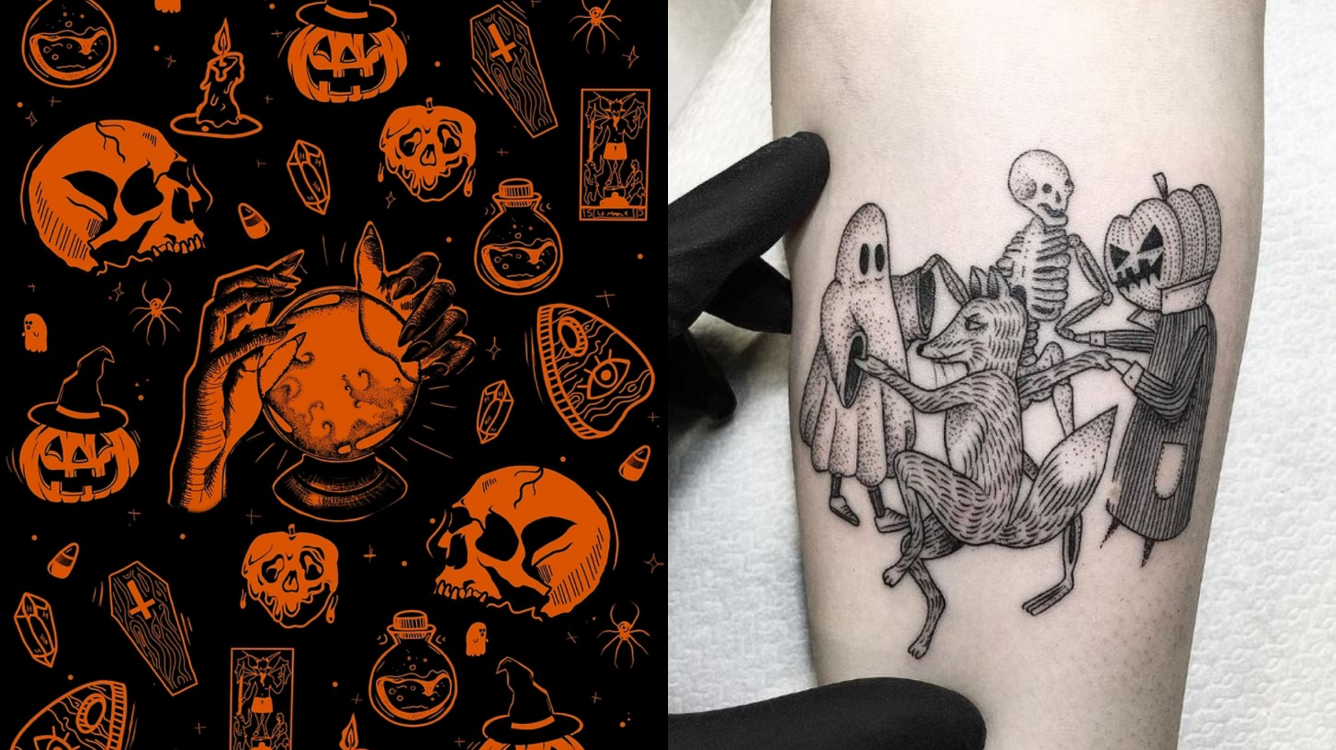 12 idées de tattoos pour les amoureux d&rsquo;Halloween!