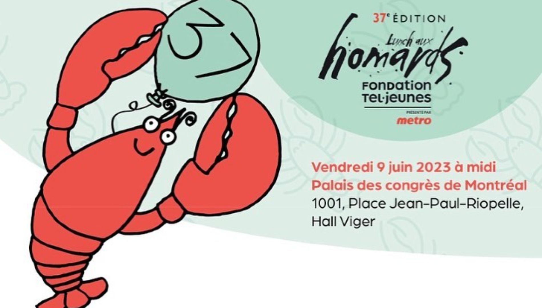 Un lunch homard bien spécial au profit de la fondation Tel-jeunes!