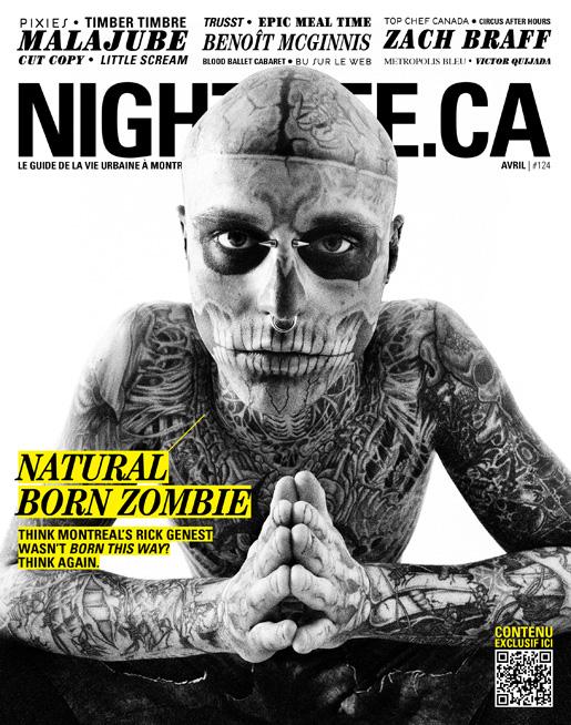 Page couverture du mois d'avril avec Rico The Zombie