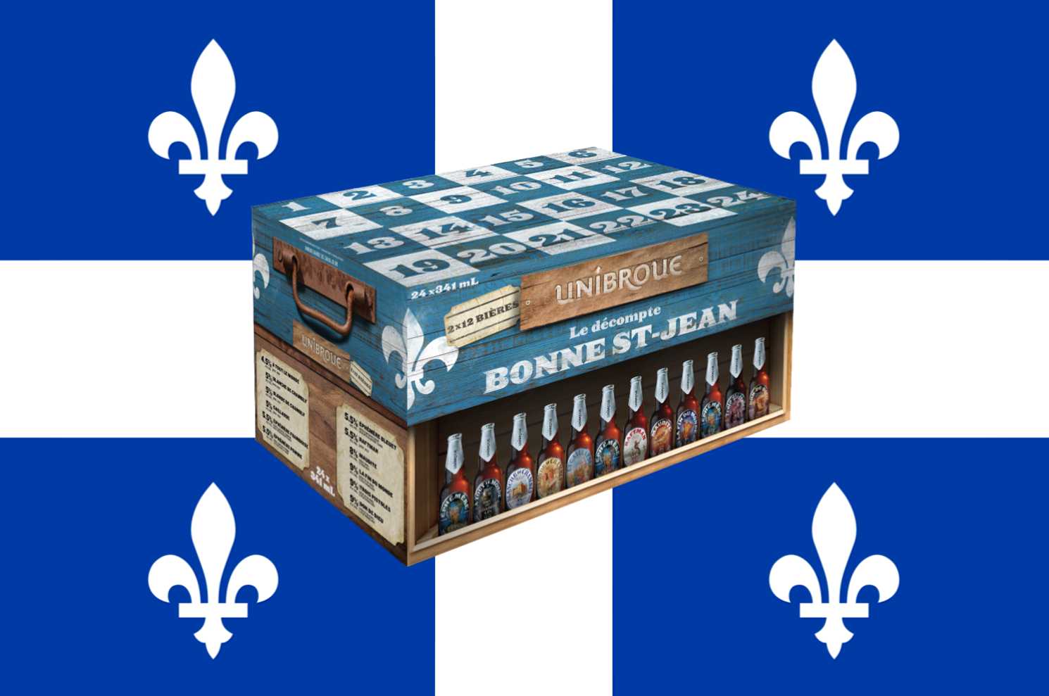 Coffret 4 bières Unibroue - Québec (Canada)