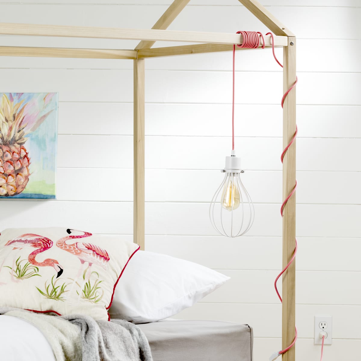 Abat-jour goutte avec câble pour prise murale