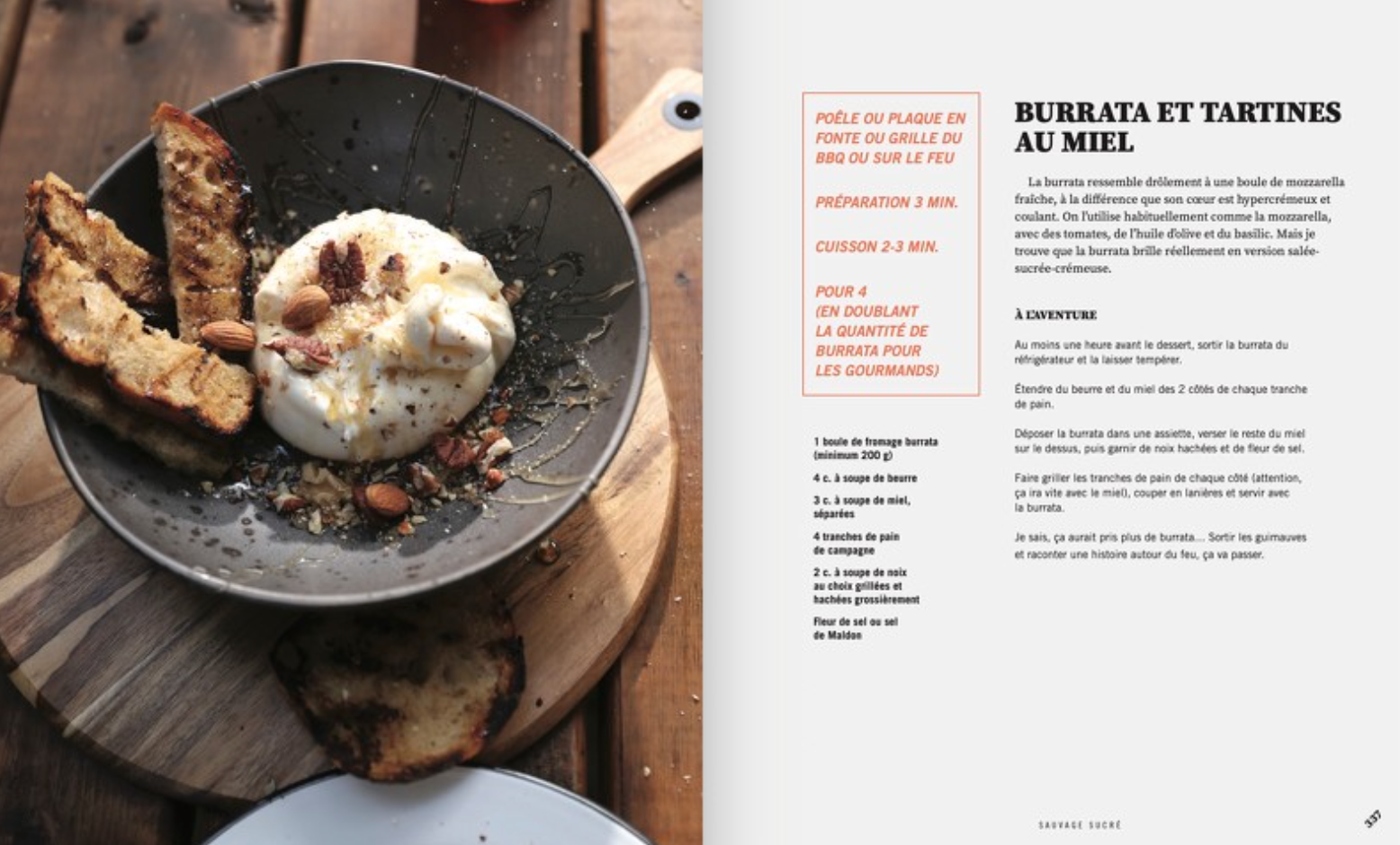 Burratta et Tartines au miel