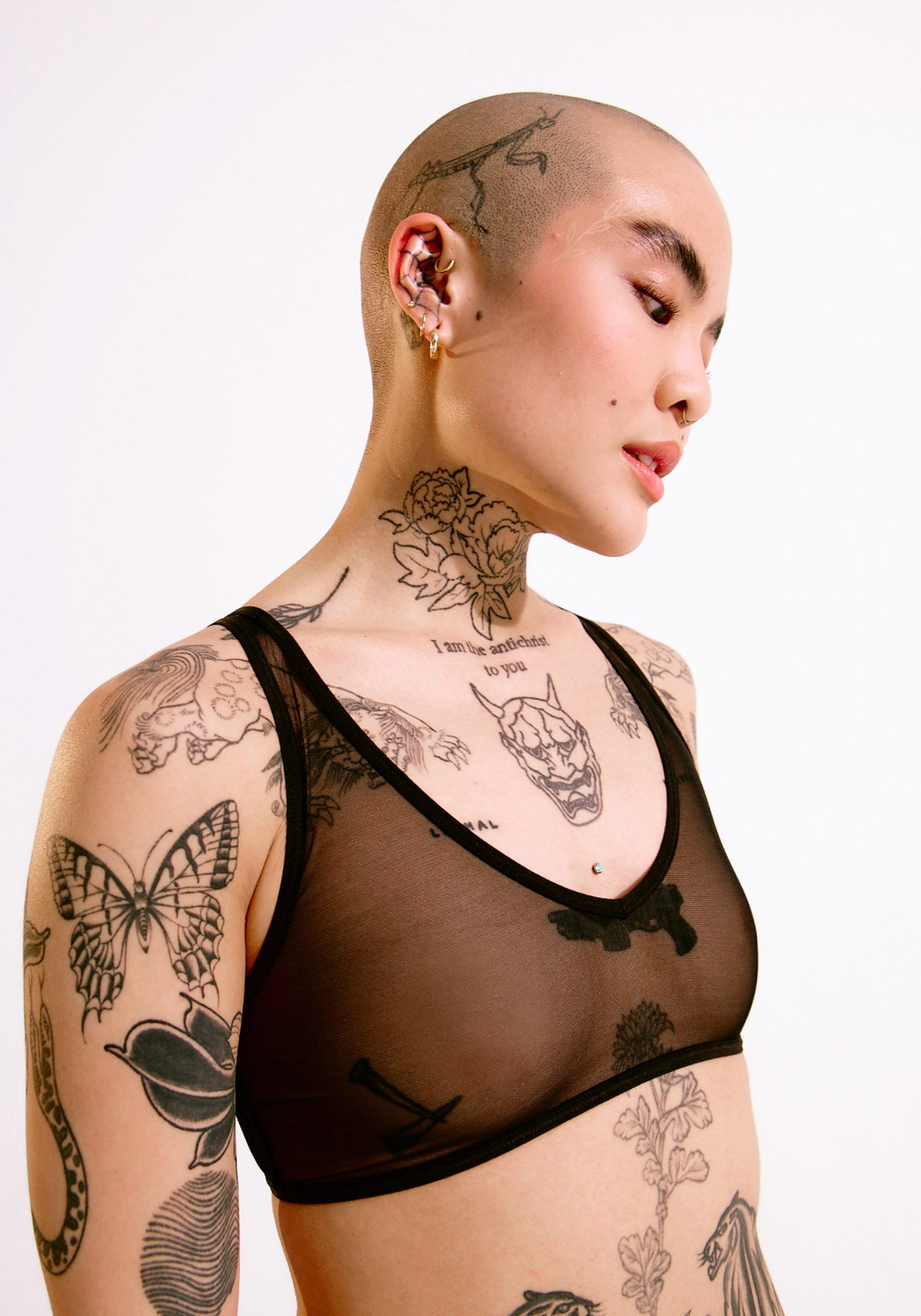 Bralette longue en maille
