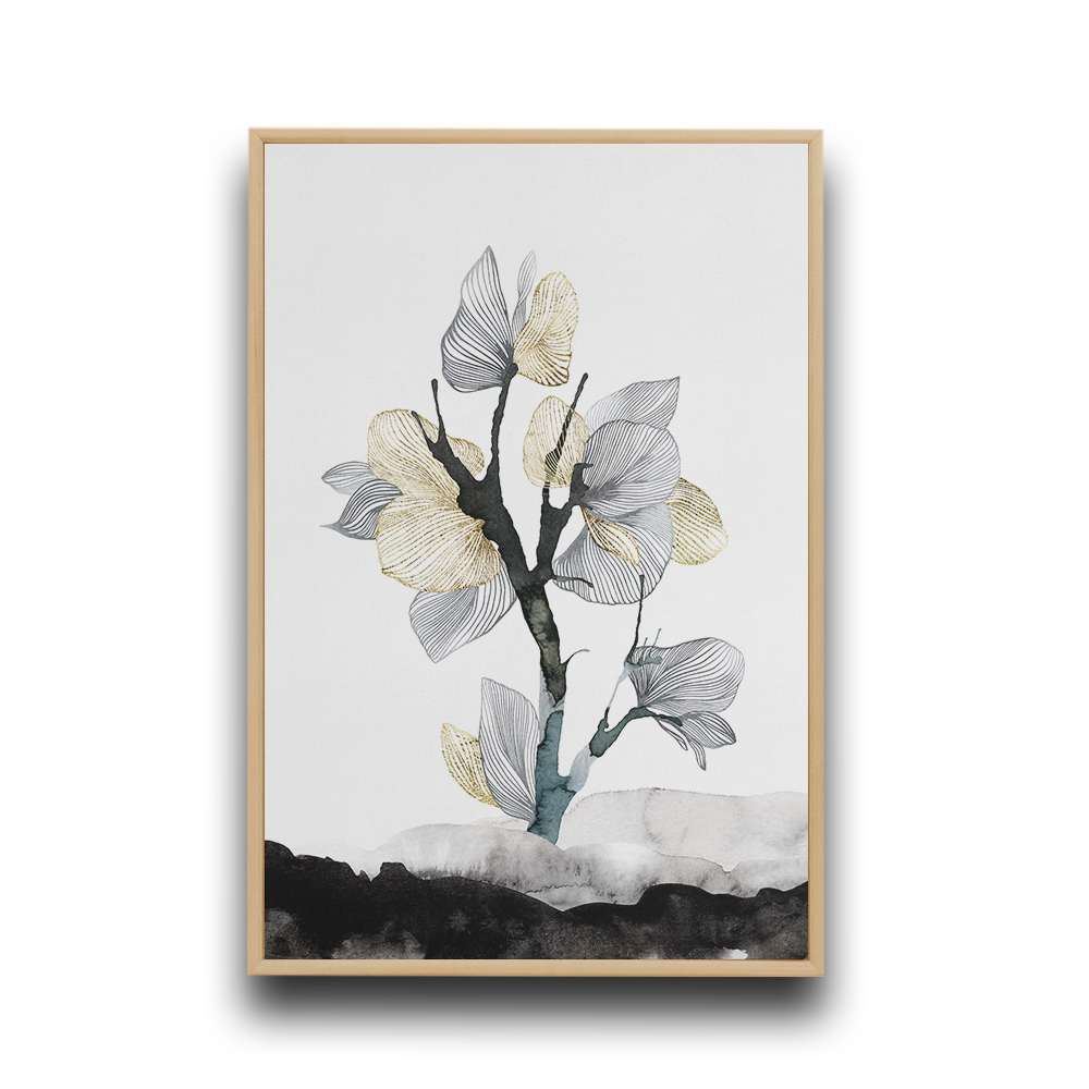 Toile Feuillage Or