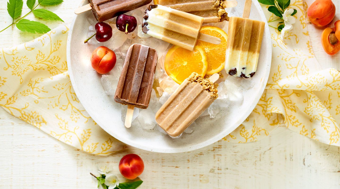 Popsicle santé au granola et café infusé à froid