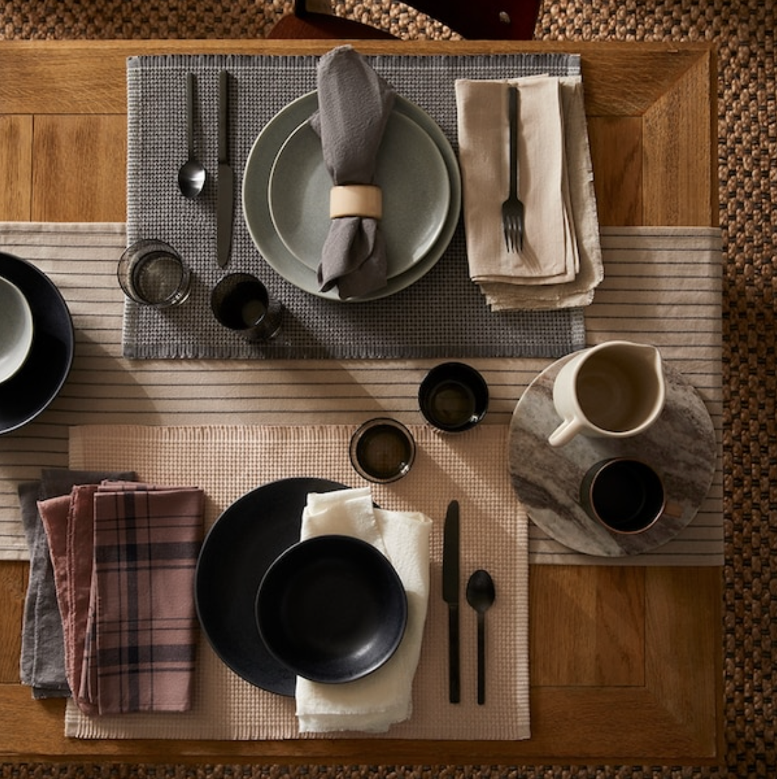 4 serviettes de table en lin