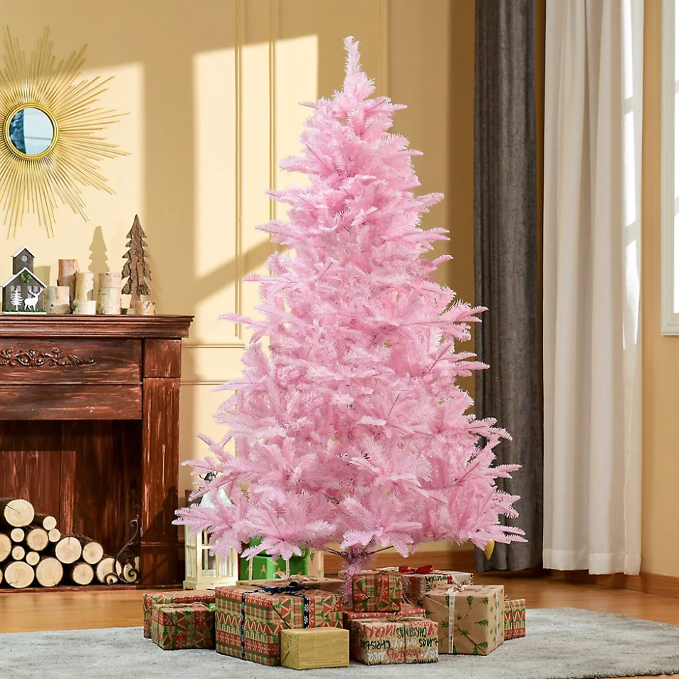 Arbre de Noël rose