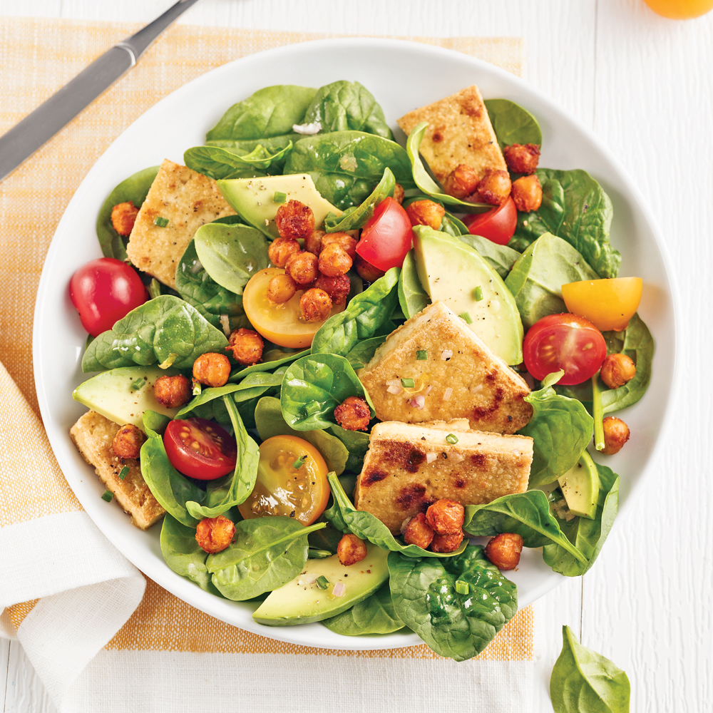 Salade de pois chiches croustillants